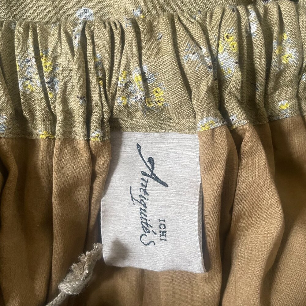 Ichi Antiquities Linen Floral Skirt - Picture 5 of 5